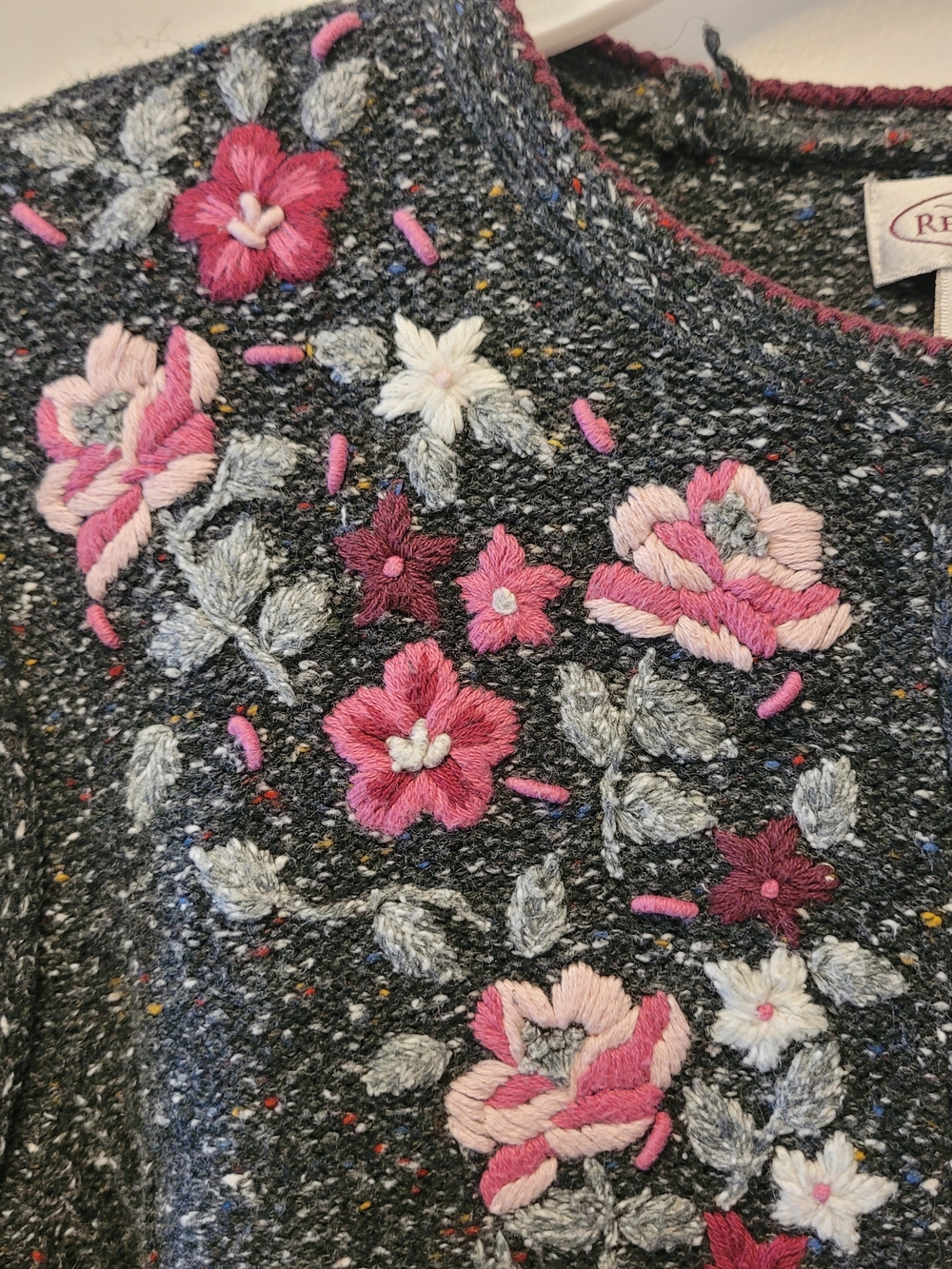 Vintage Northern Reflections Floral Embroidered Cardigan Sweater L Grandmacore - Picture 3 of 8